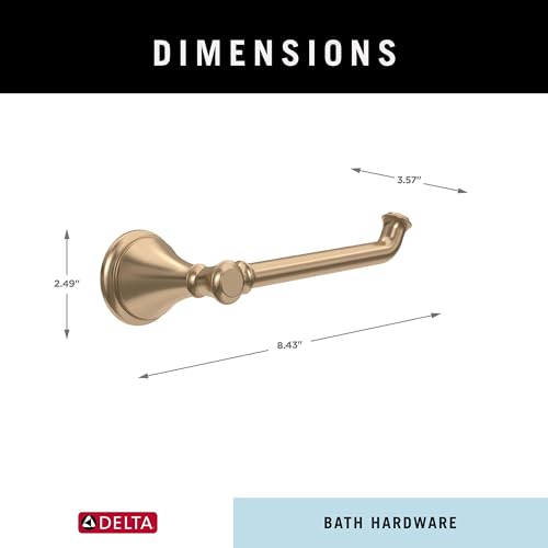 Delta Single Post Toilet Paper Holder | Champagne Bronze | Wall Mount | Cassidy Bathroom Accessories - image 8