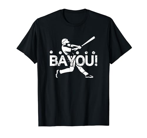 Funny Baseball Pitcher T-Shirt BAYOU!