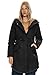 Orolay Women's Thicken Fleece Lined Parka Winter Coat Hooded Jacket with Pockets Pirate Black L