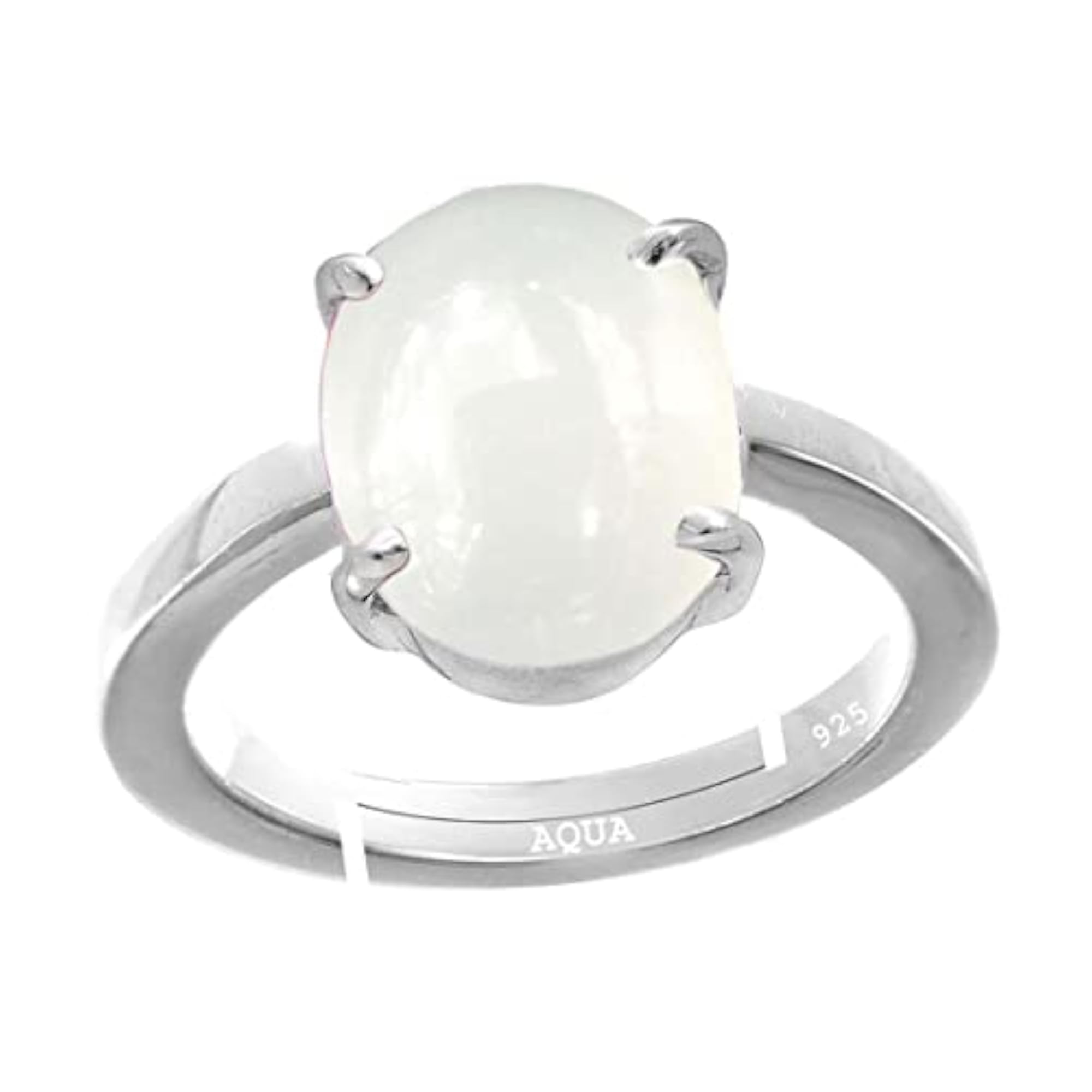 Women's 925 Sterling Silver Adjustable Moonstone Astrological Ring