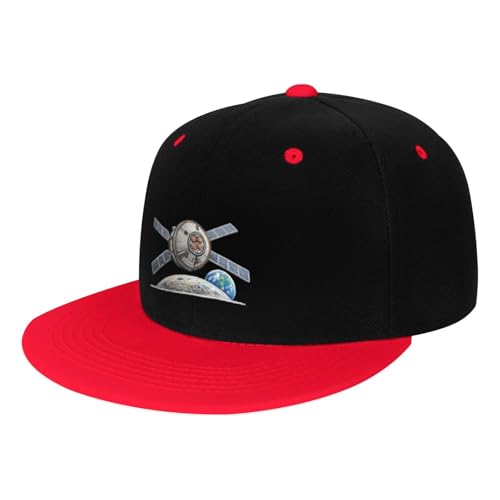 Baseball Cap Artemis Ii Lunars Missions Commemorative Hat for Mens Fashion Washed Distressed Baseball Cap Red