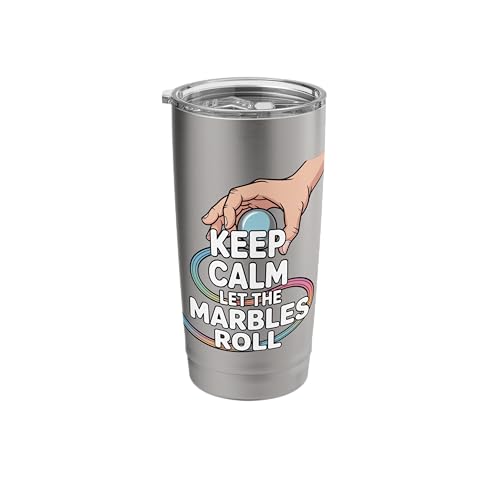 Marble Racing Game Art For Racing Enthusiasts Stainless Steel Insulated Tumbler