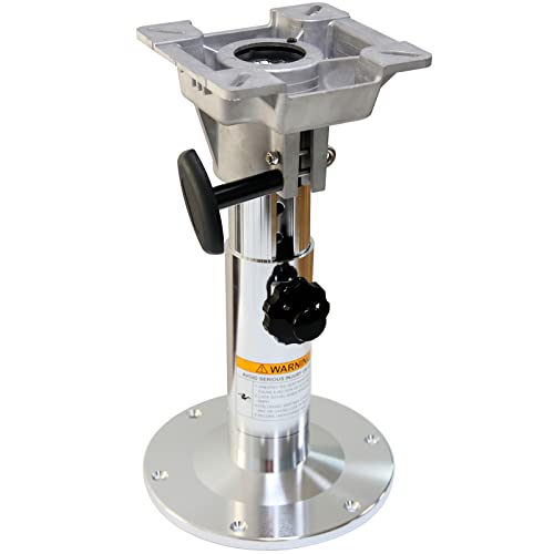 Aluminum Adjustable Height Locking Boat Seat PedestalBoat Chair Base with height adjustable from 13 inches to 19 inches
