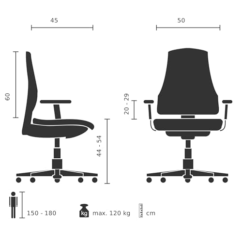 Chaise de bureau ergonomique grise hjh OFFICE COMFIO 810034 - 4