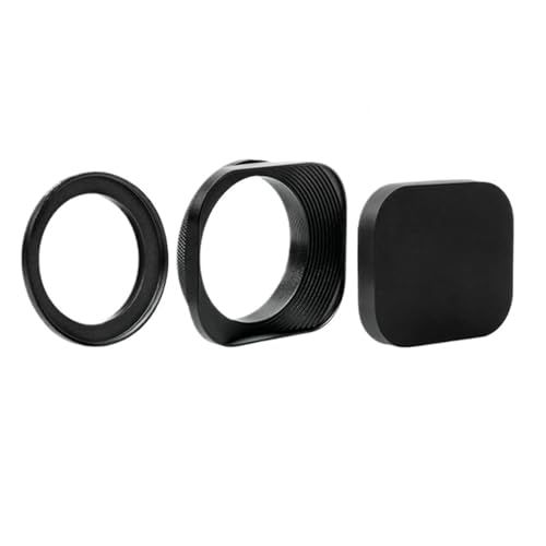 Couvercle objectif carré 37mm noir pour la photo de voyage
