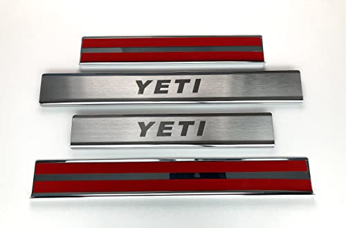 für Yeti 5L (Bj. 2009-2017) Einstiegsleisten Türschutz 4 Stk Chrom Edelstahl