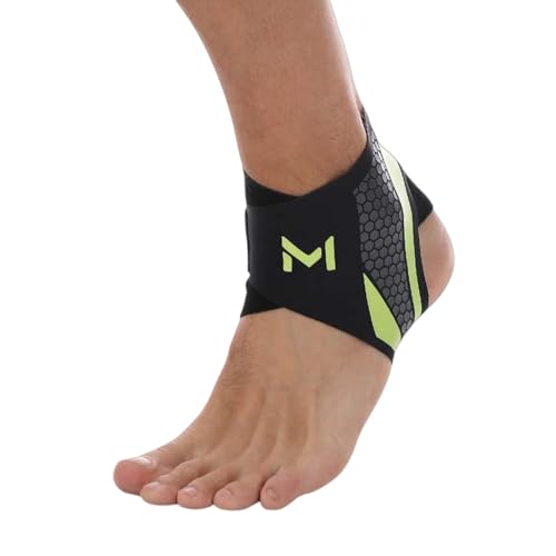 Tobillera elástica, tobillera ajustable, para hombre y mujer, estabilizada y apoyada, ultrafina con doble (verde)
