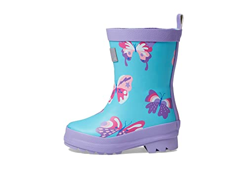 Hatley Girl's Doodle Butterflies Matte Rain Boots (Toddler/Little Kid/Big Kid) Blue 10 Toddler M #TOP27