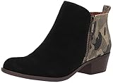 Lucky Brand Women's Basel Ankle Boot, Black/Camo, 10