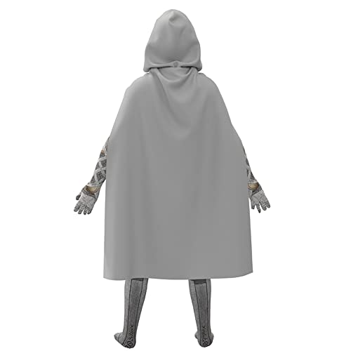 Disfraz infantil para niños con capa y gorro plata miniatura 5