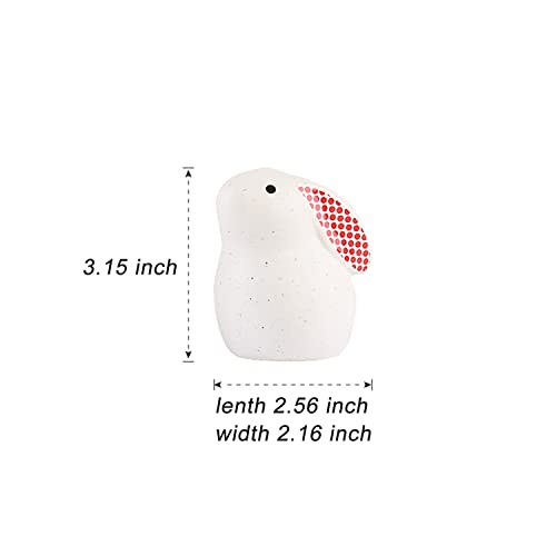 Figura Decorativa Conejo Blanco de Cerámica miniatura 2