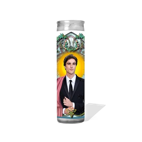 Saint Jacob Elordi - Celebrity Prayer Candle : Unscented | 8 inch Glass Prayer Votive - Handmade in USA | Funny Gift Idea