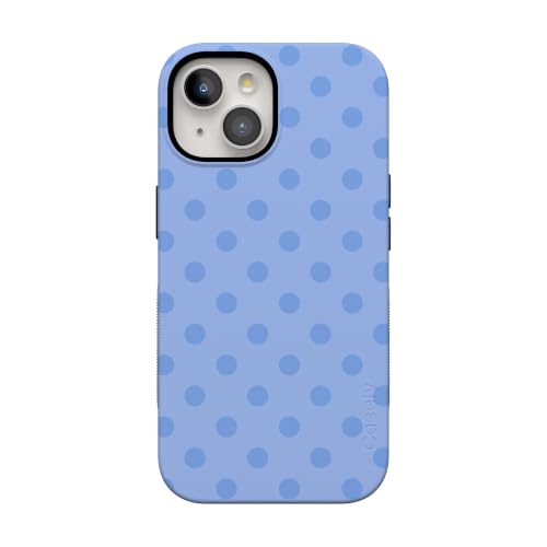 Casely iPhone 15 Case | Spotted in SoHo | Periwinkle Polka Dot | Bold Protective Design | Compatible with MagSafe