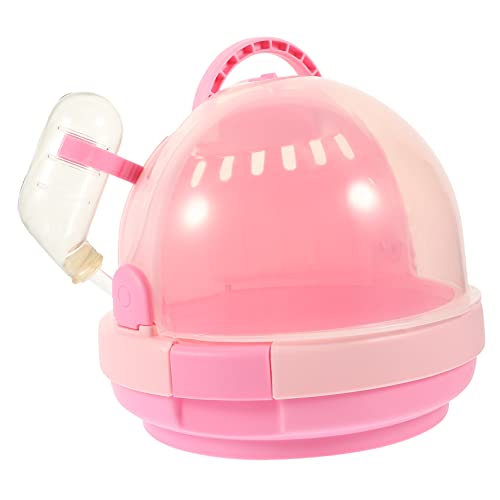 Hemobllo Transparenter Hamsterkäfig Tragbarer Transportkäfig Aus Langlebigem Material Mit Griff Für Kleintiere Wie Hamster Rennmäuse Meerschweinchen Geeignet Für Reisen Und Outdoor