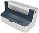 Leitz Mobile Aufbewahrungsbox, Cosy Serie, Hot Desking Box, Organizer Box für Zuhause oder das Büro, Aufbewahrungsbox mit Griff, smarte Fächer zur Organisation, Samtgrau, 61250089