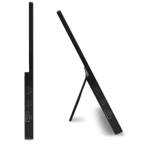 Image of Acer 15.6 inch Portable USB-C IPS Monitor with Tiltable Stand 2 Pack | 4ms Response Time, Anti-Glare, 250 nits, Built-in Speakers, Mini HDMI & Dockztorm USB Port Expander, Black Color