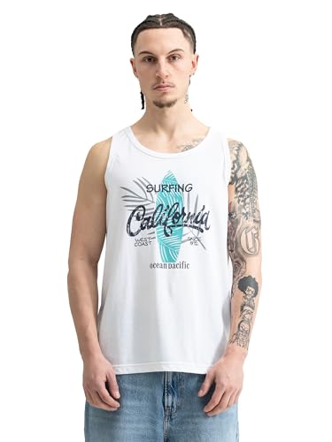Ocean Pacific Whitewash Singlet camiseta de tirantes para hombre en color blanco