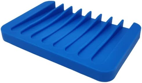 WS UK 1 x Silicone Soap Dish for Bathroom, Kitchen or Shower [Black]