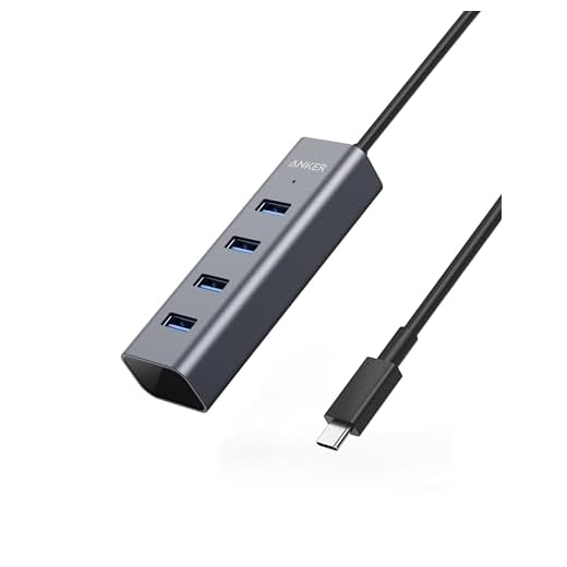 Anker USB C Hub, Aluminum USB C Adapter with 4 USB 3.0 Ports, for MacBook Pro 2018/2017, ChromeBook, XPS, Galaxy S9/S8, and More