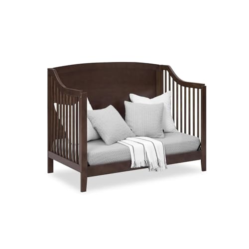 Image of Campbell 6-in-1 Convertible Crib Walnut Espresso | GREENGUARD Gold Certified Baby Bed with Adjustable Mattress Levels & Expanding Modes | Elegant, Safe, Durable Nursery Furniture (140x76x107 cm)
