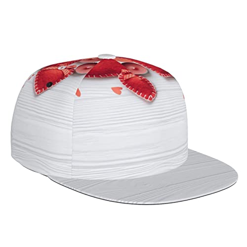 ADFSHIDS - ADFSHIDS Casquettes de baseball Dancing Fire pour hommes et femmes - Casquette de baseball classique pour sports de plein air - Casquette de soleil à bord plat, Handmade : cœurs rouges, taille unique