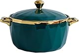 Keramik Suppenterrine Mit Deckel Classic Style, Green, 1000ml