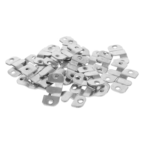 Image of Mikikit 16pairs Mirror Buckle Heavy Duty Wall Hooks Picture Hangers for Decorations French Cleat Hangers Stainless Steel Easy Installation