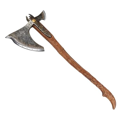 Gold Leviathan Axe with Luminescent Runes