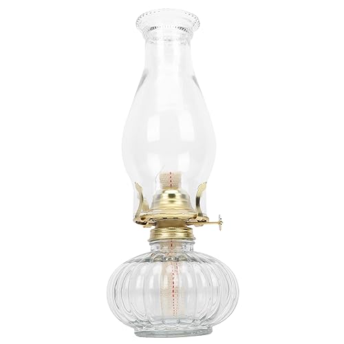 Warmhm Lampe à Huile Décorative Rétro Verre Lampe à Pétrole Chic Verre Épais Chaleur Vintage pour Décoration Mariage et Intérieur