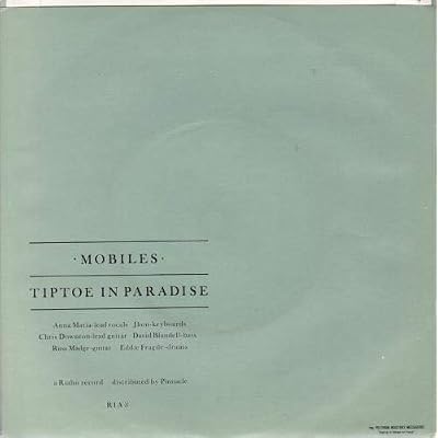 MOBILES, drowning in berlin, B side tiptoe in paradise, RIA 3, 7" single