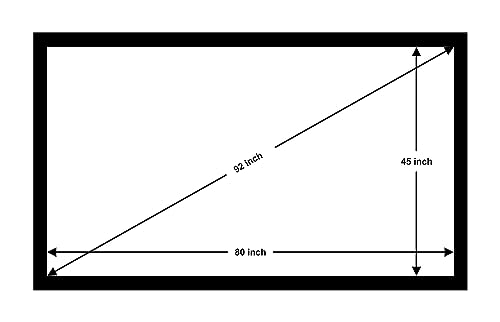 Image of Big VUE 92 Inches Fixed Frame Projector Screen 16:9 Diagonal Active 3D 4K Ultra Hd Projector Screen for Classroom, Office & Home Theater (92 Inch, White Perforated)
