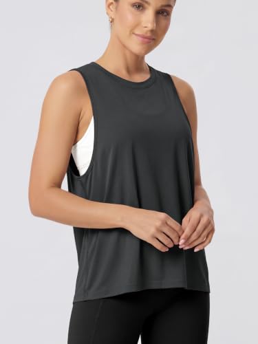 Image of ODODOS 3-Pack Loose Tank Tops for Women Sleeveless Gym Athletic Workout Tops Yoga Shirts
