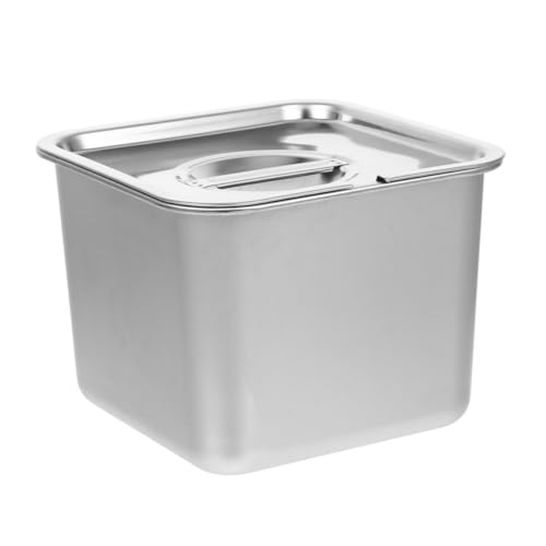 Mikikit Caja De Helado De Acero Inoxidable Para Almacenar Alimentos Recipientes Para Helado Casero El Refrigerador Para Conservar Delicias