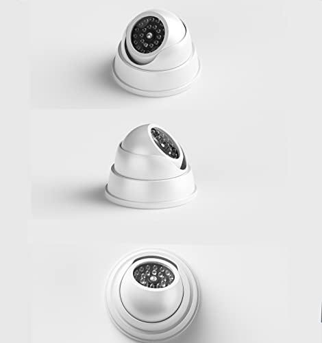 JZK 2 x nep-dummy bewakingscamera CCTV-dome-camera, met led-knipperlicht, echte replica wit - Image 7