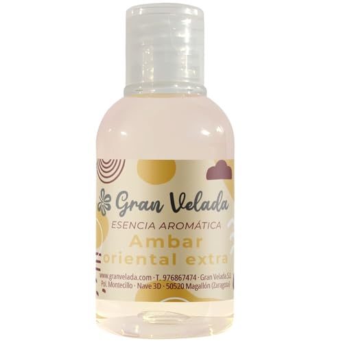 Esencia Ámbar Oriental Extra | Aroma Intenso y Envolvente | Concentrada y Versátil | Ideal para Perfumes y Cosméticos Caseros | Aromatiza Velas y Ambientadores
