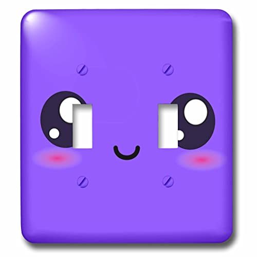 Interrupteur à bascule carré violet 3dRose pour remplacer vos plaques ternes - 2
