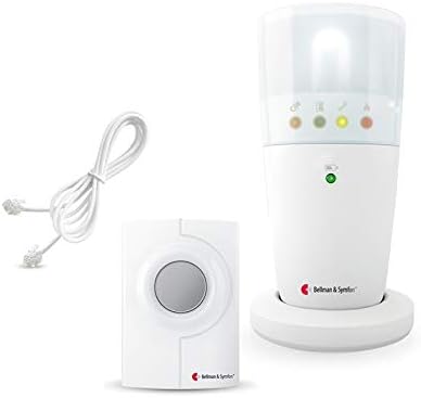 Bellman & Symfon Push Button Notification Alert - Flash Receiver Bright Flashing Lights - Smart Home Deaf Alert System Hearing Impaired Alarm ADA Kit -Wireless Doorbell Caregiver Button, Phone Alert