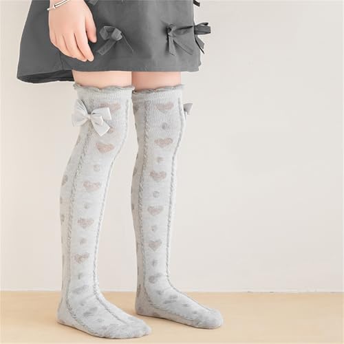 Soft & Stretchy Over The Knee Socks Children Long With Bowknot Fashionable Girls Hosiery For Kids Aged 3 To 10 Girls Over The3