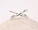 MiYa Jewelry Handmade Silver Criss-Cross X Shape Adjustable Toe Ring, 925 Sterling Silver, Elegant Samll Dainty Open Toe, Pinky or Knuckle Rings for Women (Silver-Criss-Cross)