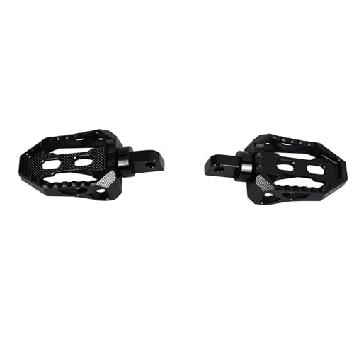 PJMTCUSTOM Rider's Passenger's Footpegs, Floor Pedal Controls, Horse Palm Design, with Male-Mounting Bracket, Compatible with Harley Davidson 2017-Before Softail, Dyna, Touring (Black) by PJMTCUSTOM - Image 4
