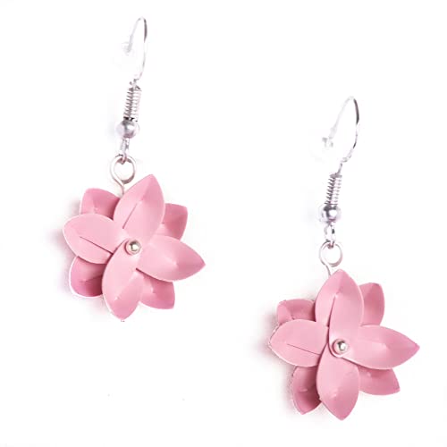 Sakura Pink Cherry Blossom Earrings Handmade With Upcycled Vinyl Wall Decals, Graduation Gifts For Teen Girls Women Her #TOP1