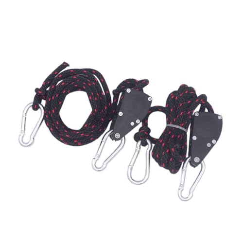Milisten 2pièces Corde De Levage avec Crochet -lumières à Cliquet pour Suspension De Lampe De Culture Corde à Poulie Plastique