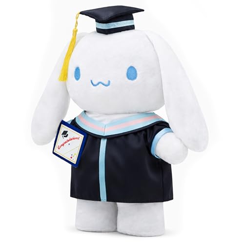 RELIGES 11 Inch Graduation Plush Cat, Soft Stuffed Animal with Graduation Cap and Gown, Class of 2026 Keepsake for Graduation Party Decoration (White-M) by RELIGES - Used condition - Image 2