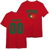 latostadora Camiseta Portugal 2026 Personalizada - Camiseta Personalizada Fútbol Selección País - Nombre y Número - Equipo Portugal Unisex