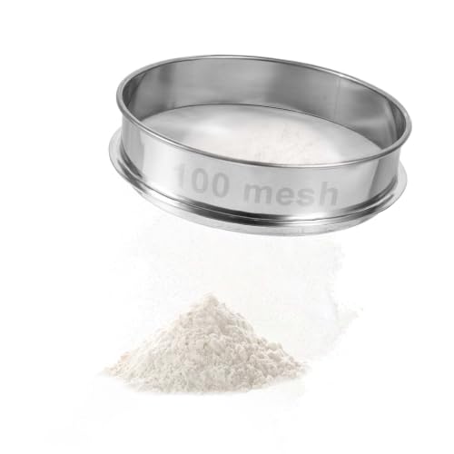20 cm Cedazo de Cocina,100 Mallas,Tamiz de Acero Inoxidable,Tamiz de Cocina de Acero Inoxidable,Tamiz de Cocina de Malla Fina,Tamiz de harina Fina,Apto para filtración de Granos,azúcar en Polvo