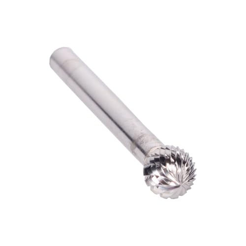 Image of Drill America SD-4 Carbide Burr /Rotary File Ball-End Double Cut for Die Grinder 7 /16 inch Dia. x 3 /8 inch Cut Length with 1 /4 inch Shank and 2-1 /8 inch Overall Length, DUL Series