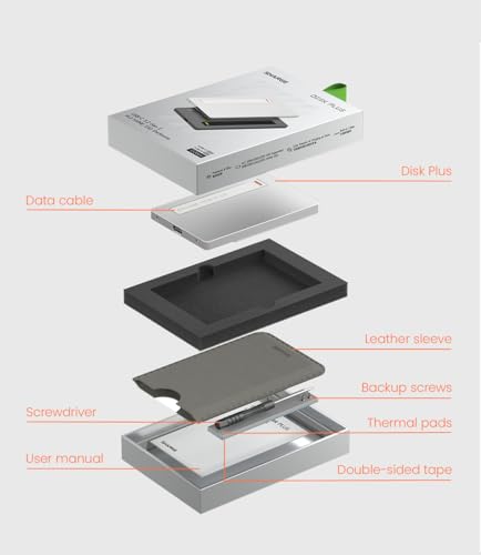 Carcasa SSD con cable USB C integrado miniatura 7