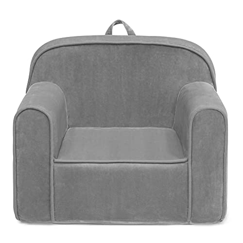 Delta Children Cozee Chair for Kids for Ages 18 Months and Up, Grey Mink Velvet by Delta Children - Used condition - US$44.72