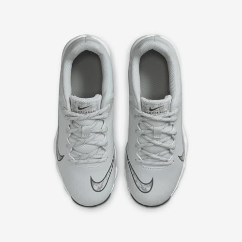 Nike Hyperdiamond 4 Keystone Big Kids' Softball Cleats (FZ0919-002, Pure Platinum/Wolf Grey/White/Iron Grey)4