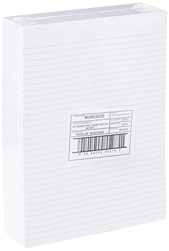 Nu Notebooks - A4 Memo Pad - Office Range - A4 Notebook - Stationery Notebooks - Writing Pad - 80 Pages - Pack of 10,Grey - Image 3